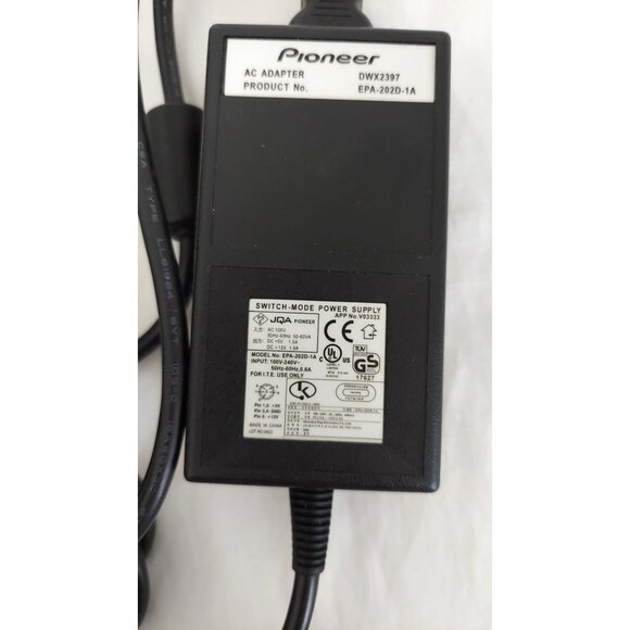 Pioneer DWX2397 EPA-202D-1A Output 5V/12V 1.5A Power Supply Adapter A6 - Genuine
